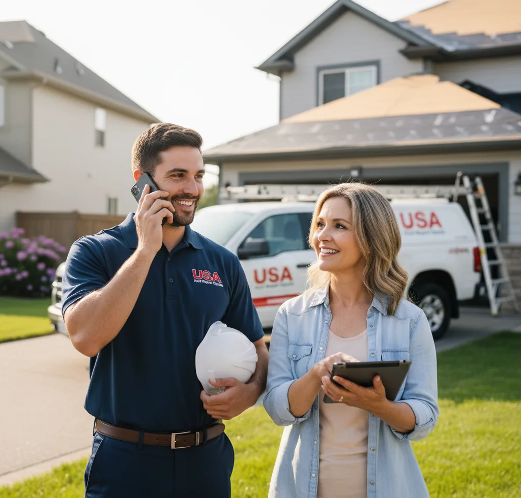USA Roof Repair Experts customer support in Geyserville